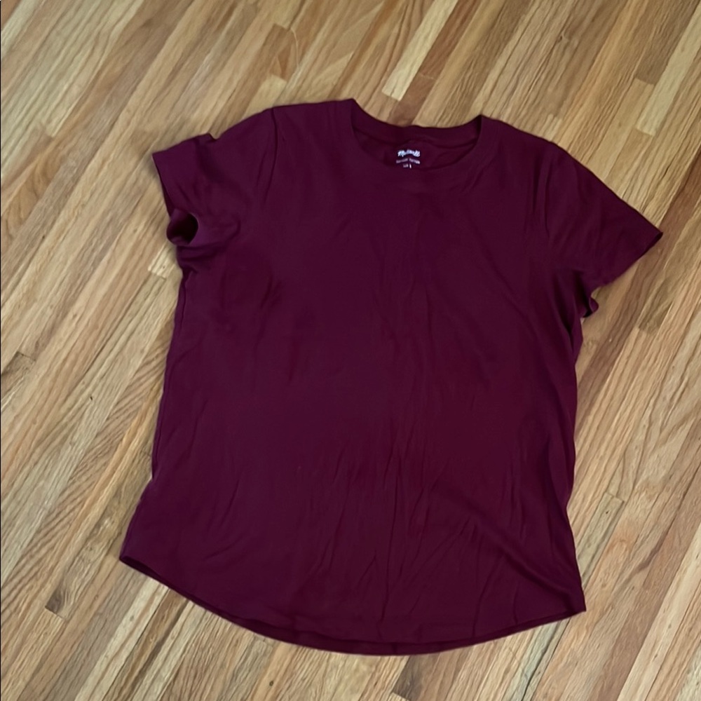 Madewell Red Short Sleeve Relaxed Tee